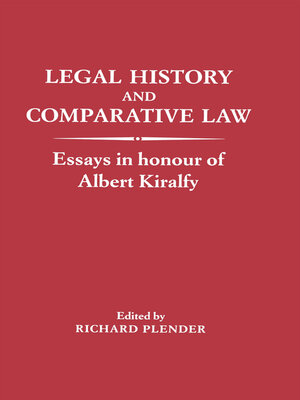 cover image of Legal History and Comparative Law